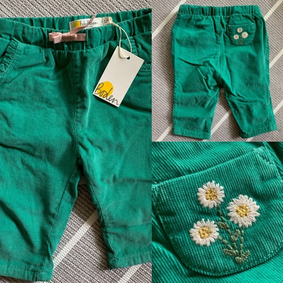 Mini Boden Other - Mini Boden // NWT Jungle Green Daisy Cord Pants - 3-6 M